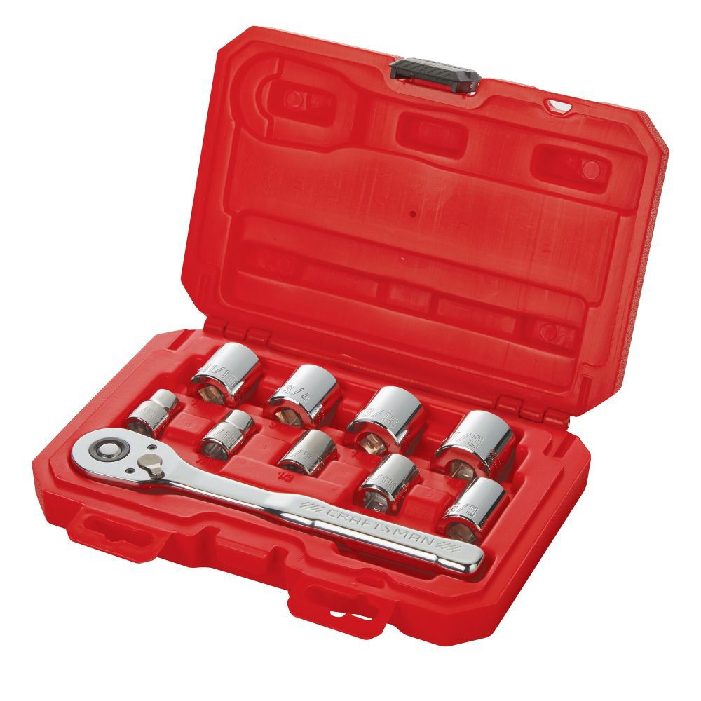 CRAFTSMAN 3/8-in Drive SAE Mechanics Tool Set, 10pc, large image number 4