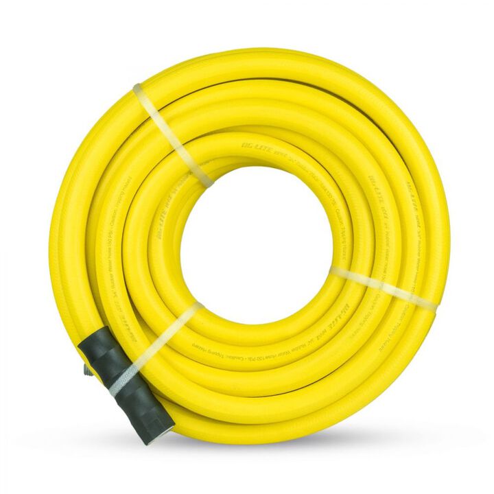 BluBird 3/4 Inch ID x 50 Ft Length Hi-Vis Yellow Rubber Water Hose, large image number 1
