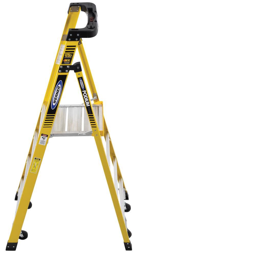 Werner Podium Fiberglass 375-lb Type IAA Platform Ladder, large image number 5