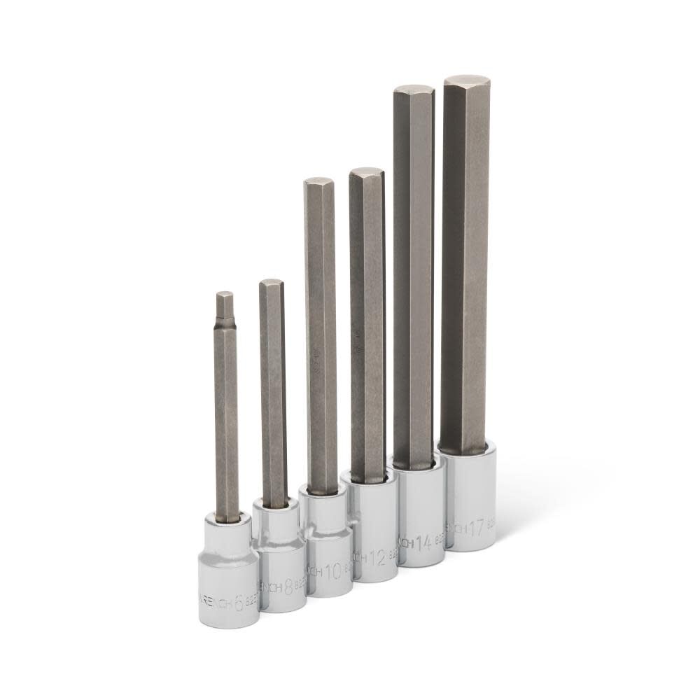GEARWRENCH 1/2 Inch Drive Metric Long Hex Bit Socket 6 Piece Set, large image number 2