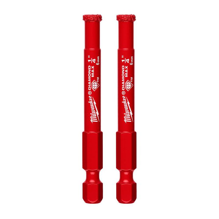 Milwaukee DIAMOND MAX 1/4 in. Diamond Grit Hole Saw 2 PK