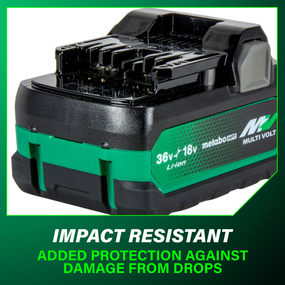 Metabo HPT MultiVolt 18 Volt/36 Volt 5.0Ah/2.5Ah Lithium Ion Battery with Fuel Indicator, large image number 6