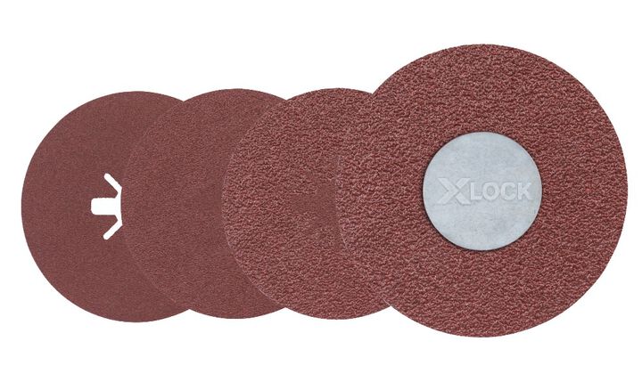Bosch 5 Inch 36 Grit X-LOCK Coarse Grit Abrasive Fiber Discs 25 Piece, large image number 1