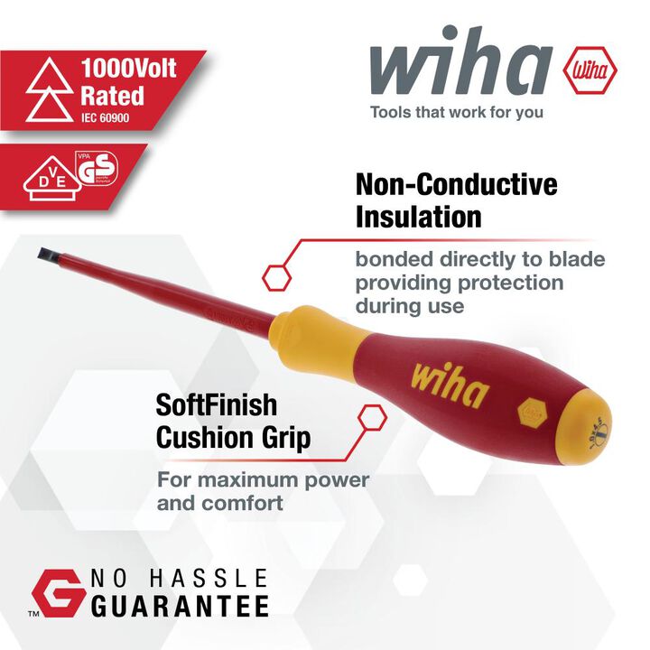 Wiha Insulated SoftFinish Screwdriver and Cat III Tester Set 19 Pieces, large image number 1
