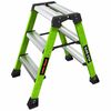 Little Giant Safety Sure Step 375 Lb Double Sided Fiberglass 3 Step Stool Black & Green, small image number 1