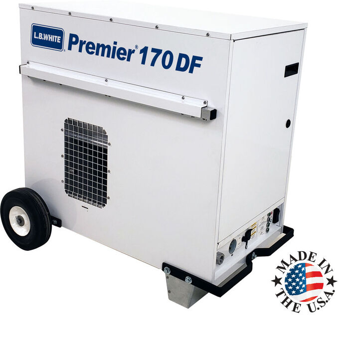 LB White Premier Enclosed flame Ductable Dual Fuel - LP/NG 170k BTU heater, large image number 2