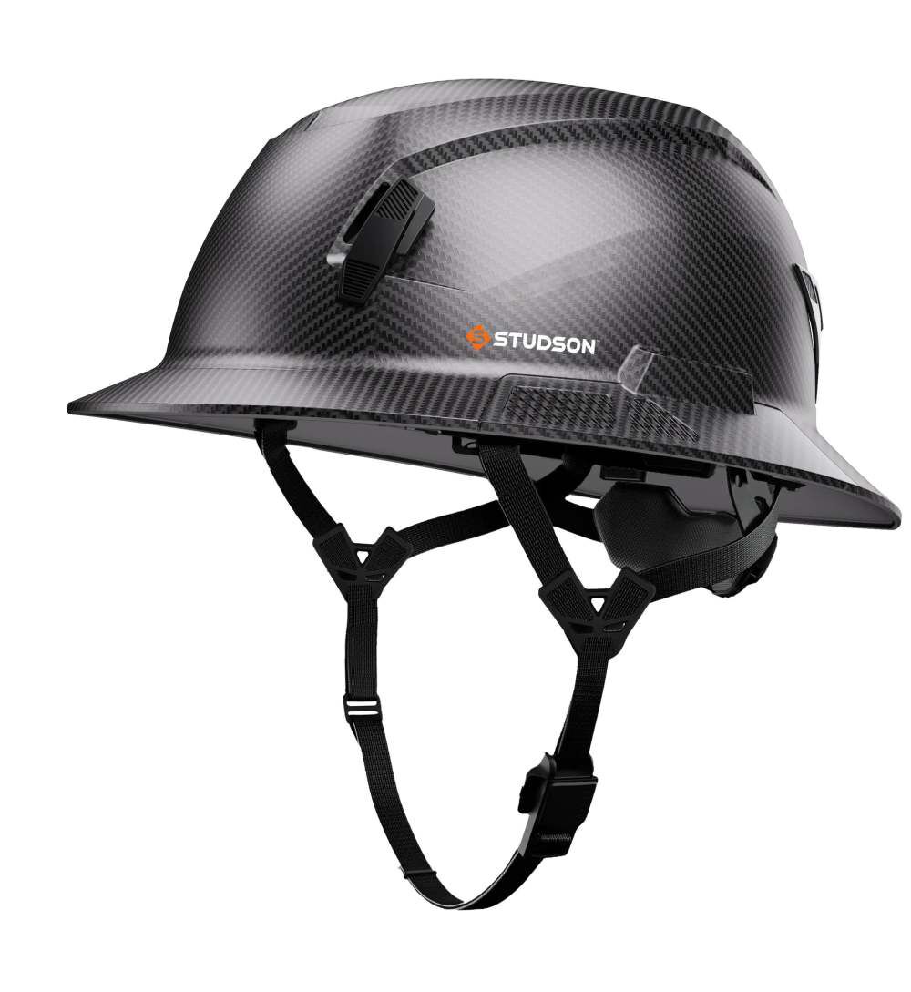 Studson Full Brim Non-Vented Safety Helmet Type 2 Class E Carbon North America Dual-Certification, large image number 1