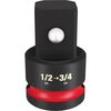 Milwaukee SHOCKWAVE Impact Duty Socket Adapter 1/2in Drive 3/4in Drive, small image number 1