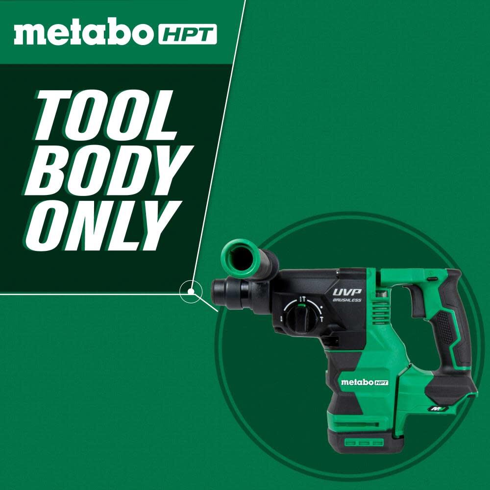 Metabo HPT 36V MultiVolt 1-1/8 Inch SDS PLUS Rotary Hammer with UVP (Bare Tool), large image number 2