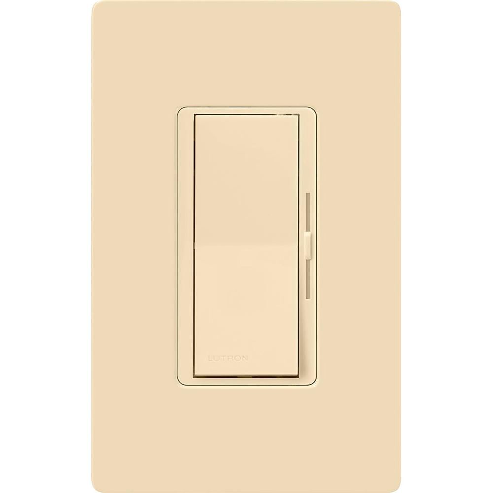 Lutron Diva LED+ 150W 120V 1P Gloss Ivory Dimmer Switch with 1 Gang, large image number 1