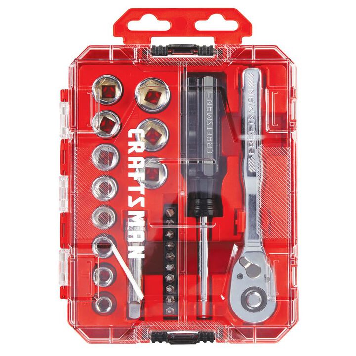 CRAFTSMAN 24Pc 3/8 Inch Drive (mm) Mechanics Tool Set, large image number 2