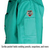 Black Stallion Welding Jacket 9oz Green FR Cotton XL, small image number 4