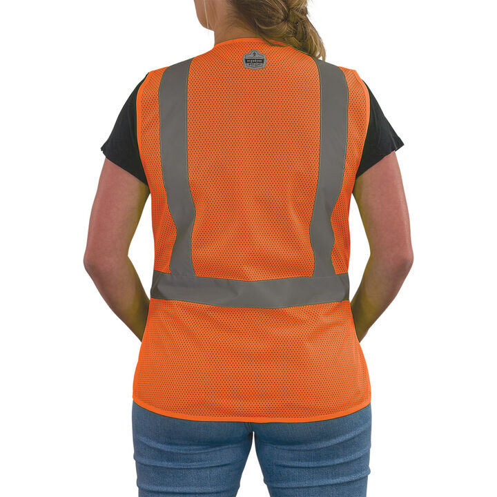Ergodyne GloWear 8215BAW-S Class 2 Womens Breakaway Hi-Vis Orange Vest XL, large image number 7