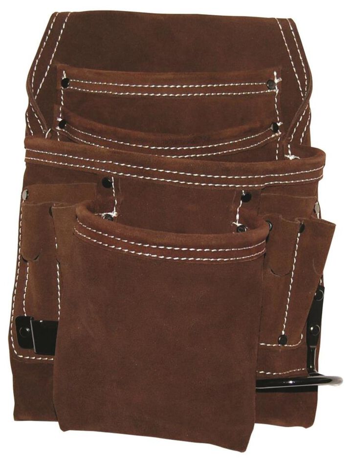 Bucket Boss Suede 10 Pocket Nail Bag