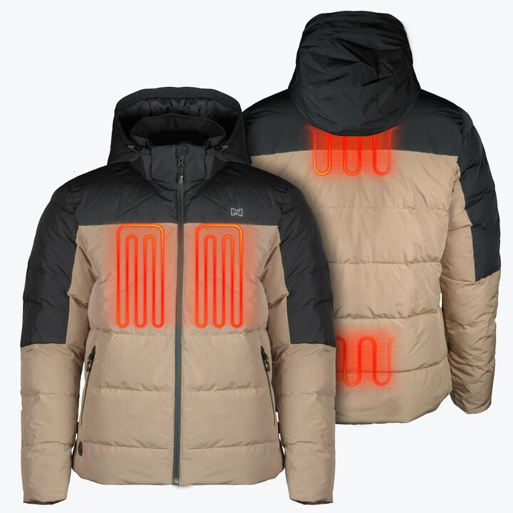 Mobile Warming Mens Crest 2.0 Heated Jacket Kit Tan/Black XL, large image number 1