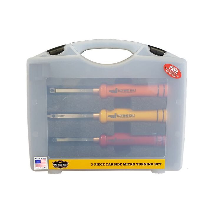 Easy Wood Tools 3 Piece Square/Round/Diamond Easy Micro Turning Tool Set