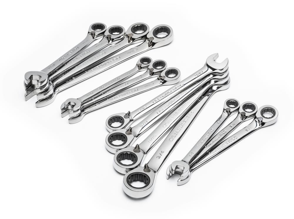 GEARWRENCH Ratcheting Combination SAE/Metric Wrench Set 14pc, large image number 2
