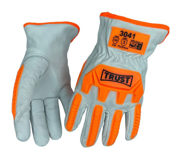 Trust Protection Cut Level A6 TPR Back Select Goatskin Drivers Gloves XL