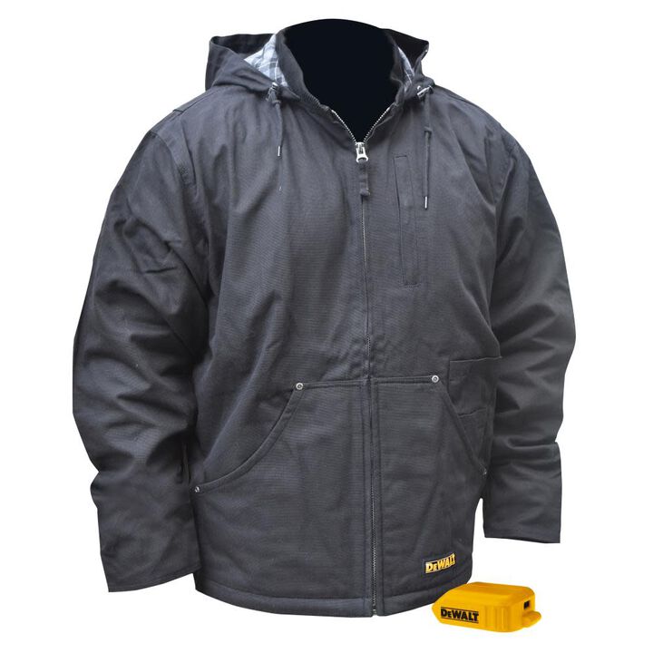 DEWALT Unisex Heated Heavy Duty Work Coat Black 3X (Bare Tool), large image number 11