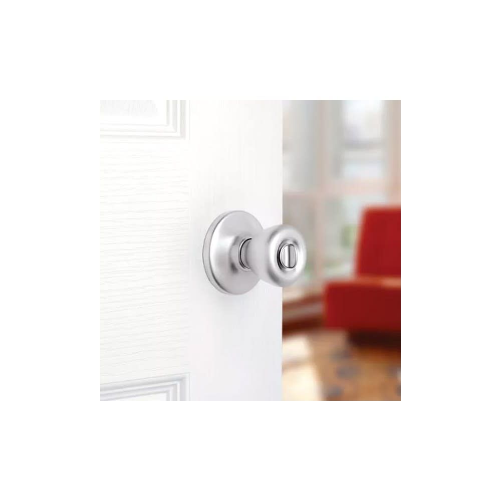 Kwikset Satin Chrome Bed/Bath Tylo Privacy Door Knob Set, large image number 5
