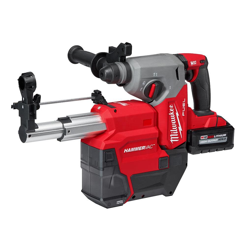 Milwaukee M18 FUEL Rotary Hammer 1inch SDS Plus with Dust Extractor Kit, large image number 2