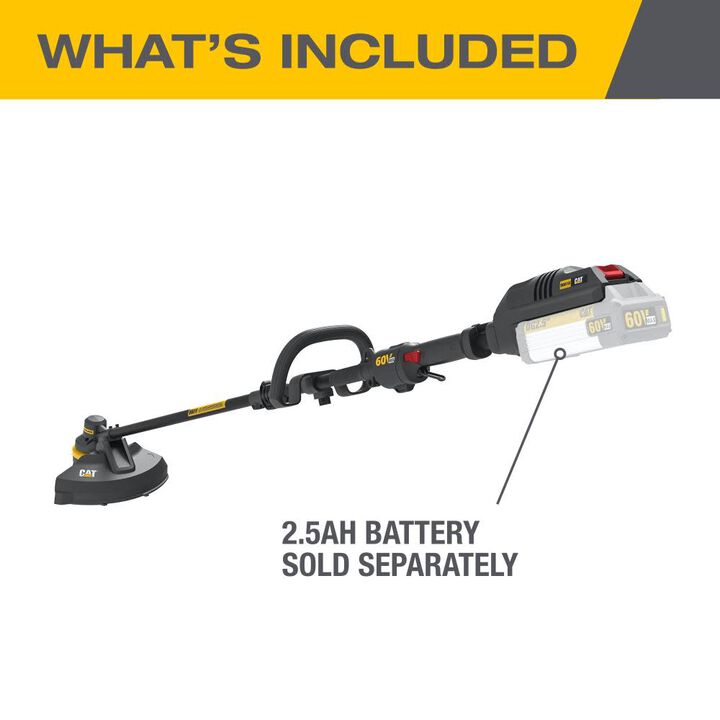 CAT DG610.9 60V 15in Brushless Line Trimmer with Dual Line Bump Feed Head (Bare Tool), large image number 10