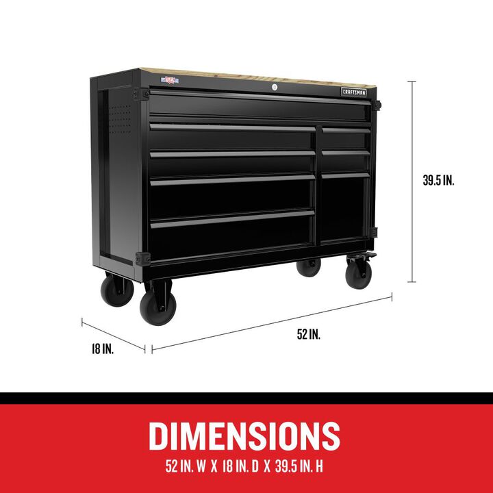 CRAFTSMAN Premium S2000 Series 52 Inch Wide 8-Drawer Workstation, large image number 8