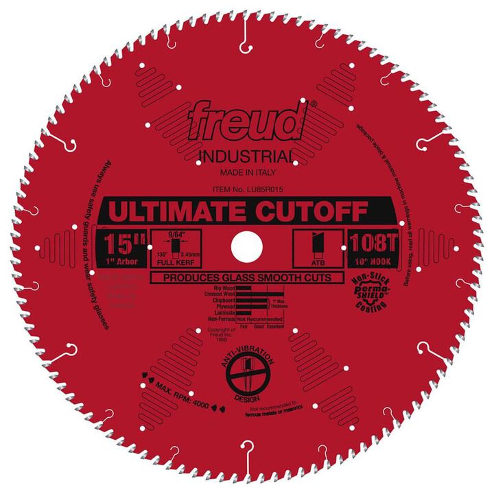 Freud 15in Ultimate Cut-Off Blade with Perma-SHIELD Coating