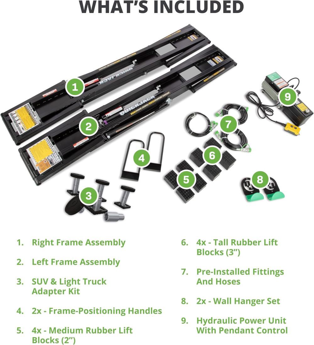 QuickJack 8000TLX 8000 Lbs 110V Extended Frame Portable Truck Lift Package, large image number 14