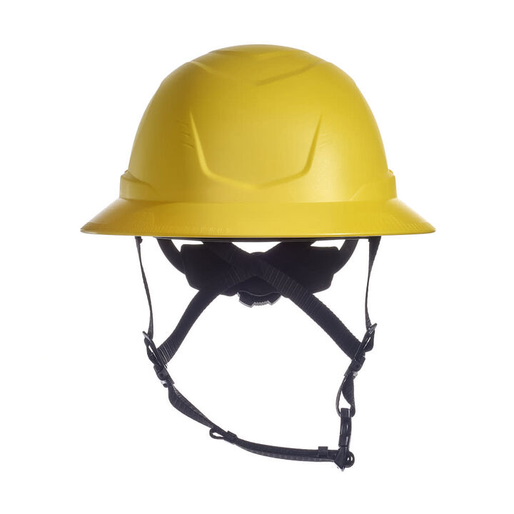 MSA Safety Works V-Gard H2 Full Brim Non-Vented MIPS Safety Helmet Yellow