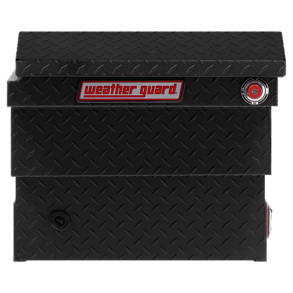 Weather Guard Saddle Truck Tool Box Aluminum Low Profile Textured Matte Black, large image number 4