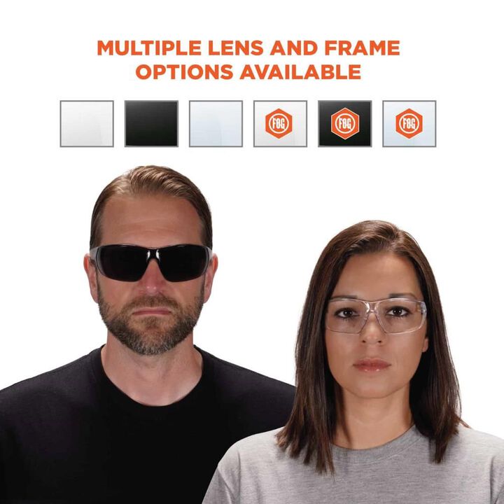 Ergodyne Safety Glasses Anti Fog Smoke Lens Frameless, large image number 5
