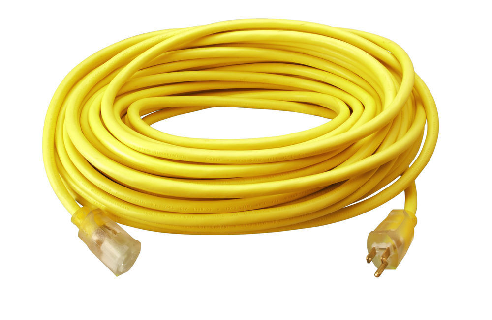 Southwire SJTW Extension Cord High Visibility Yellow 12/3 15 Amp 100 Ft, large image number 2