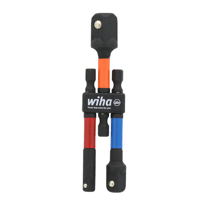 Wiha Color Coded Socket Adapters, 3 Piece