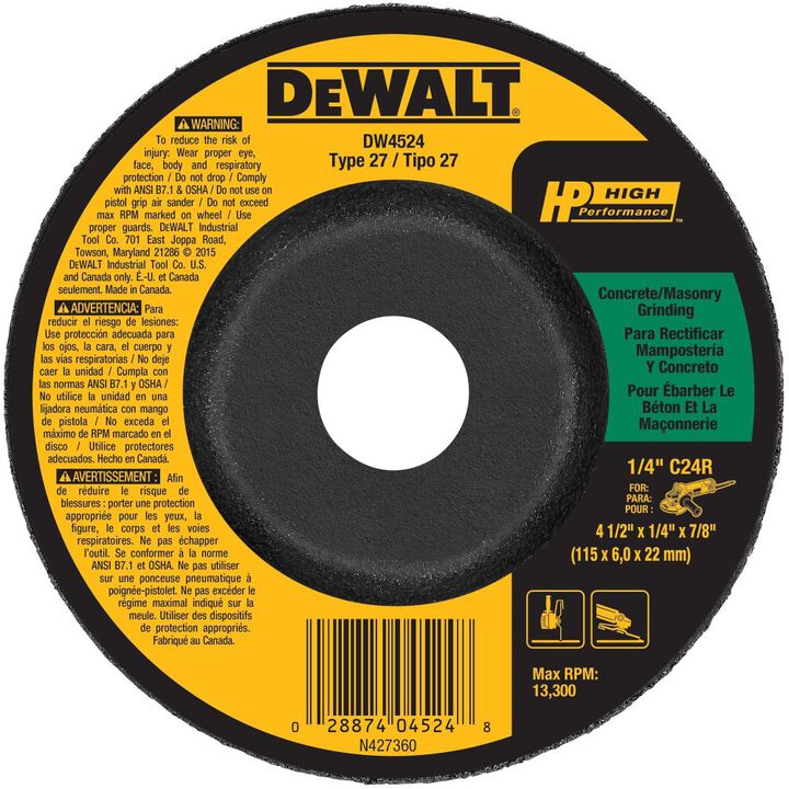DEWALT Concrete/Masonry Grinding Wheel