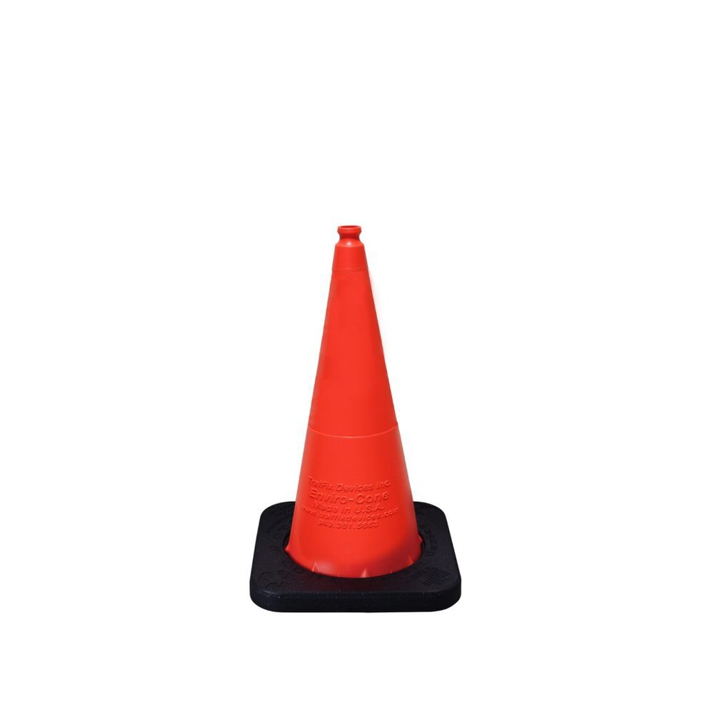 Vizcon Orange 28in Enviro-Cone with Recycled 10 Lbs Rubber Base, large image number 1