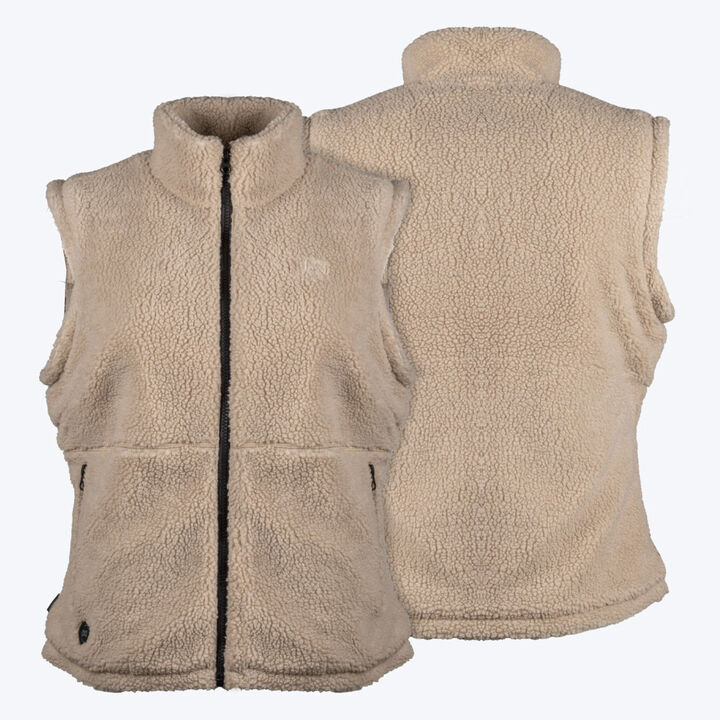 Mobile Warming Upland Sherpa Heated Vest Kit 7.4V Womens Coffee Small, large image number 0