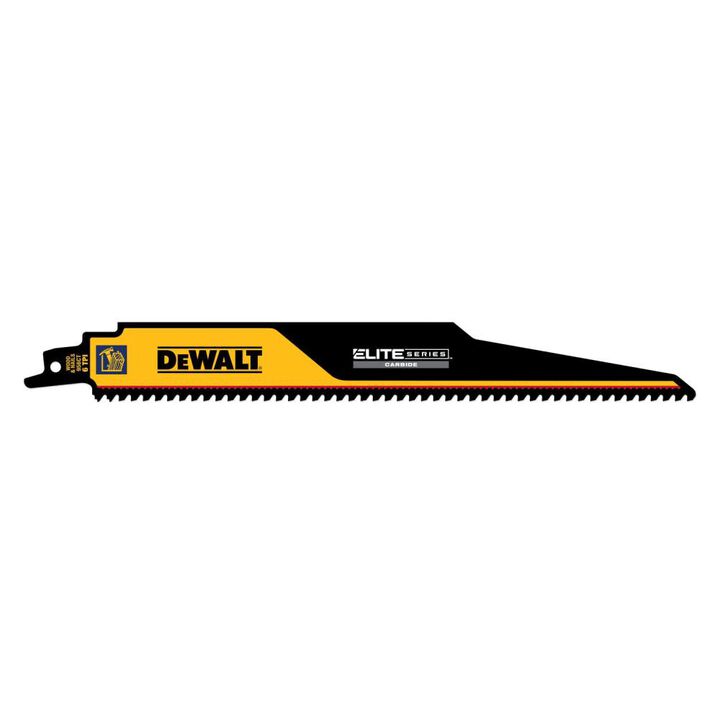 DEWALT ELITE SERIES Reciprocating Saw Blade 1pk Carbide Tipped 9in 6 TPI Demolition