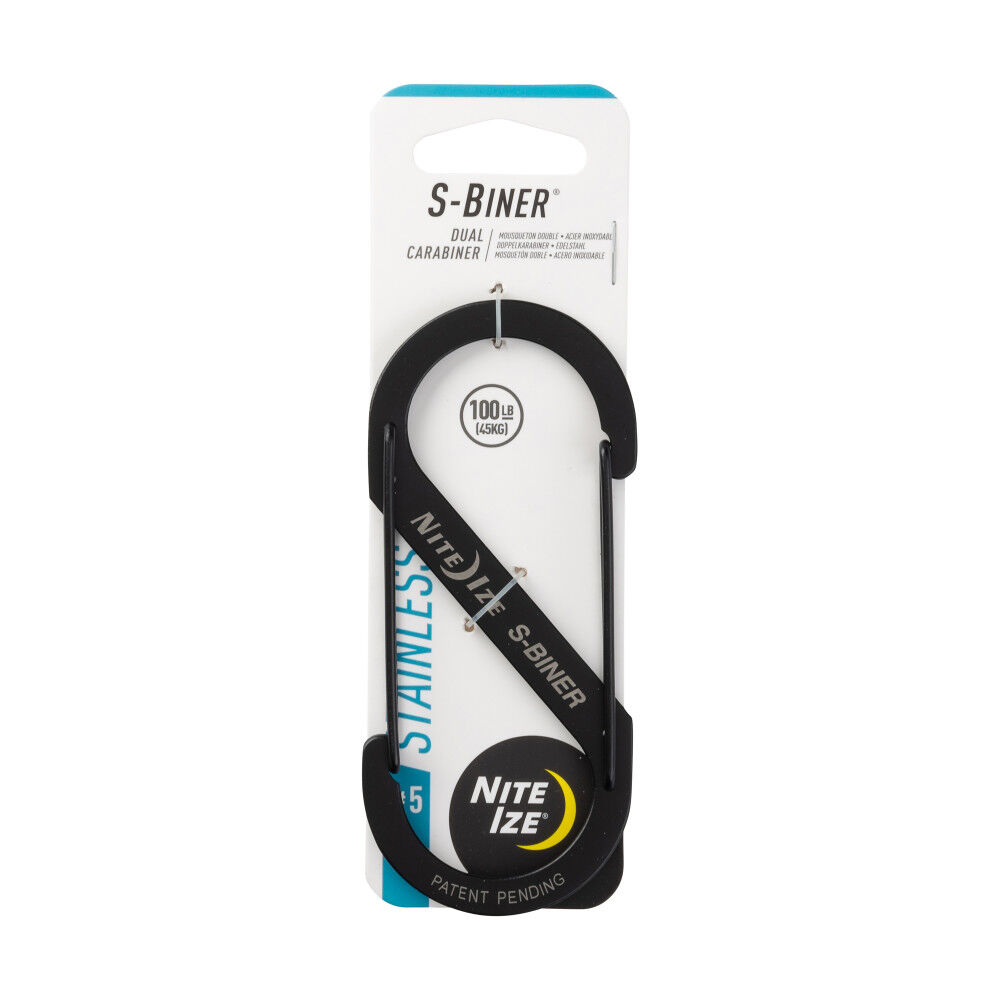 Nite Ize S-Biner Dual Carabiner Stainless Steel #5 Black, large image number 1