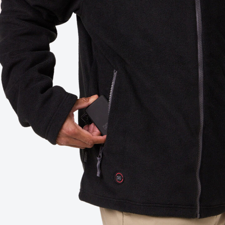 Mobile Warming Mens Trek 2.0 Fleece Heated Jacket Kit Black 3X, large image number 3