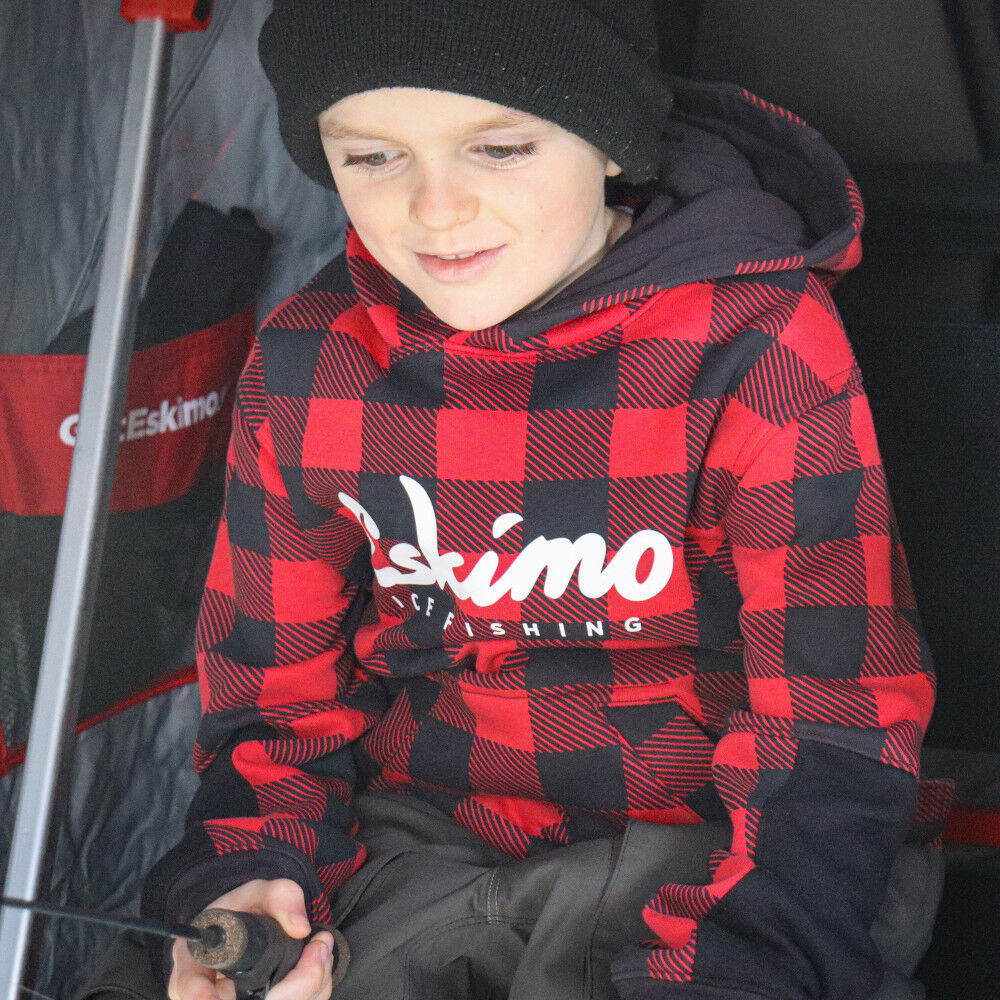 Eskimo Youth Retro Hoodie, Buffalo Plaid, large image number 2