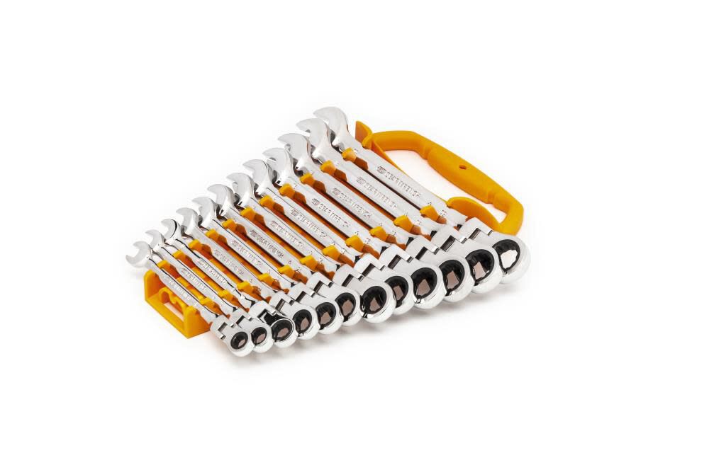 GEARWRENCH 12 Pc 72-Tooth 12 Point Flex Head Ratcheting Combination Metric Wrench Set, large image number 5
