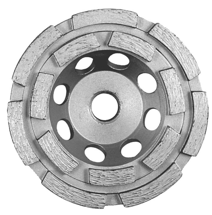Diteq CD-33 4 1/2 Inch Double Row Segmented Rim Diamond Cup Wheel for Concrete, large image number 0