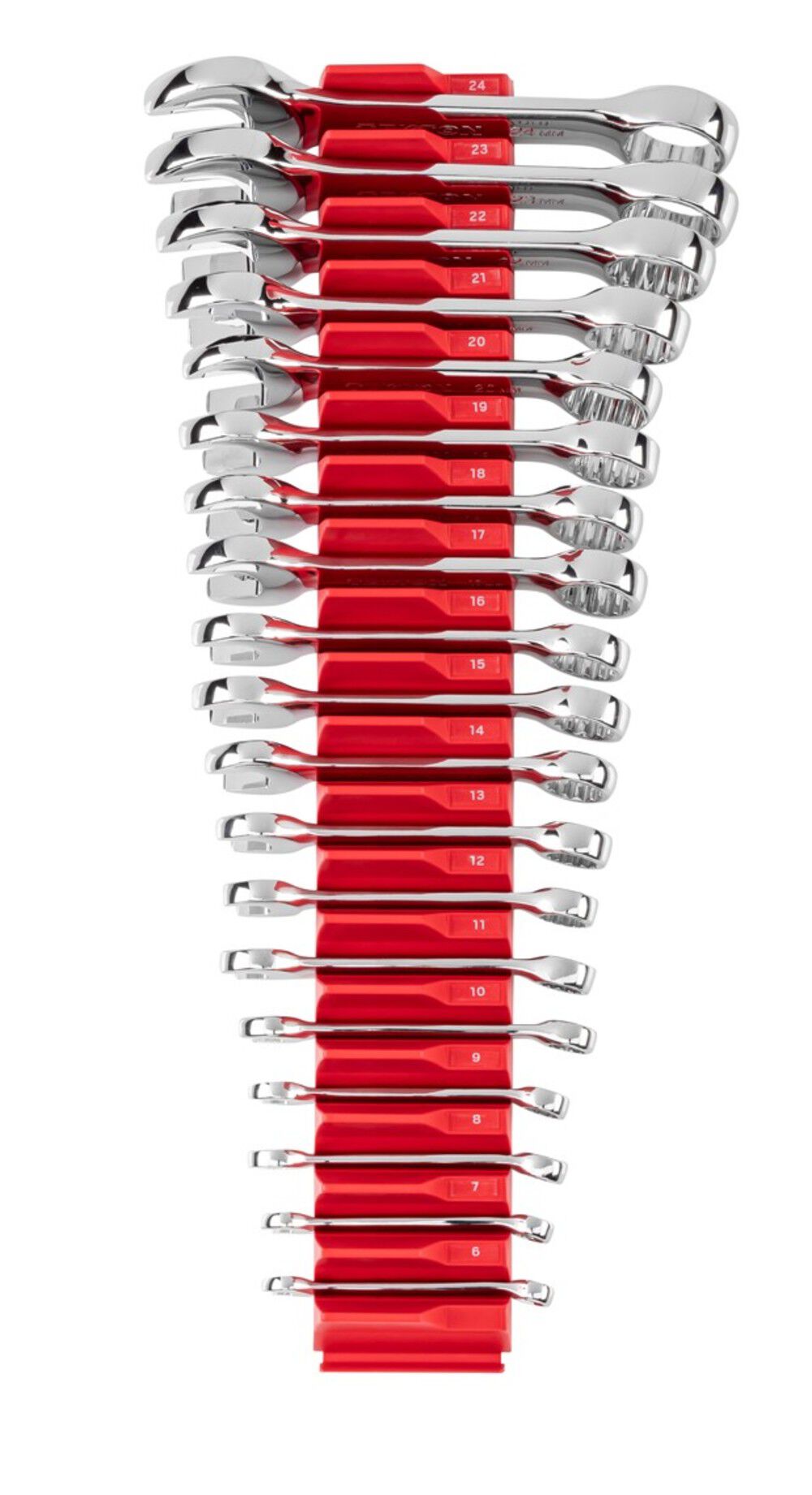 Tekton Stubby Combination Wrench Set, Organizers, 19 Pieces, Sizes: 6-24 mm, large image number 1