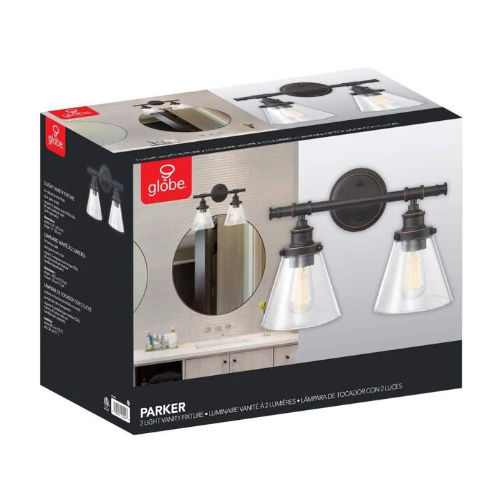 Globe Electric Parker Wall Sconce Oil Rubbed Bronze 60W 2 Light, large image number 3
