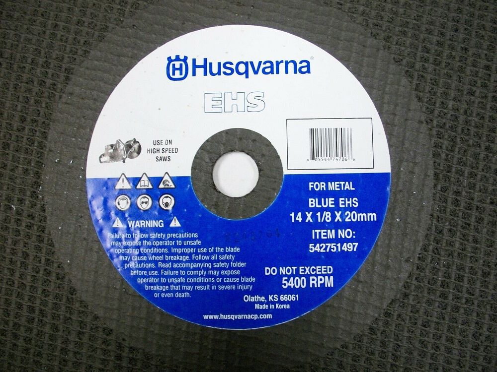 Husqvarna Construction 14 Inch Blue EHS High Speed Abrasive Blade, 1/8 Inch x 20mm, large image number 2
