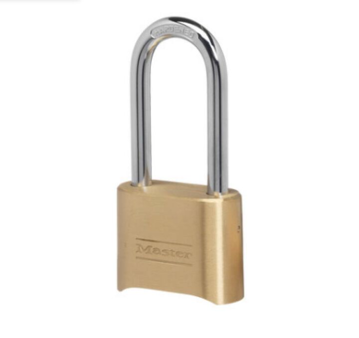 Master Lock 2 Inch Padlock Wide Resettable Combination Brass with 2 1/4 Inch Shackle