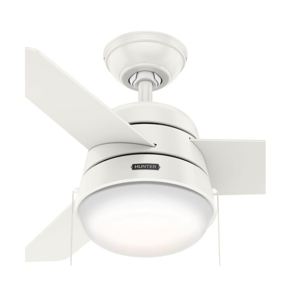 Hunter Fan Aker Ceiling Fan 36in Fresh White/Natural Wood, large image number 8