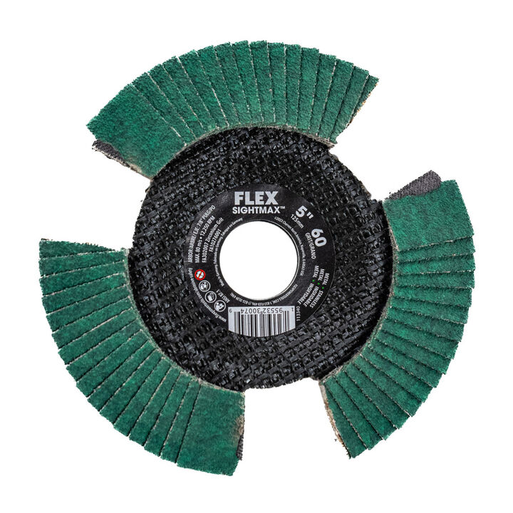 FLEX 5 Inch SIGHTMAX 60 Grit Flap Disc 5pk