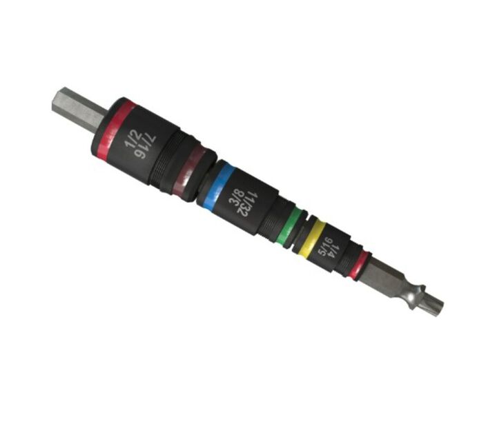 Malco Products C-RHEX 7-in-1 Flip Bit Set, T25 (Star) Model with 1/4"-5/16", 11/32 - 3/8", 1/2"-7/16" socket sizes